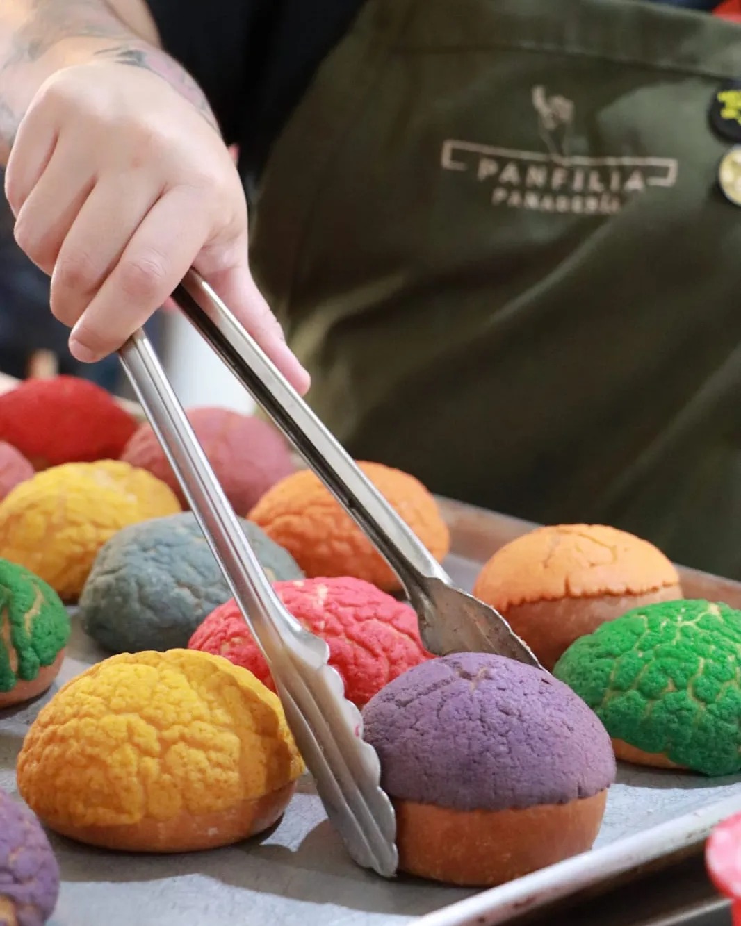 Conchas artesanales de colores panadería Querétaro Centro Histórico